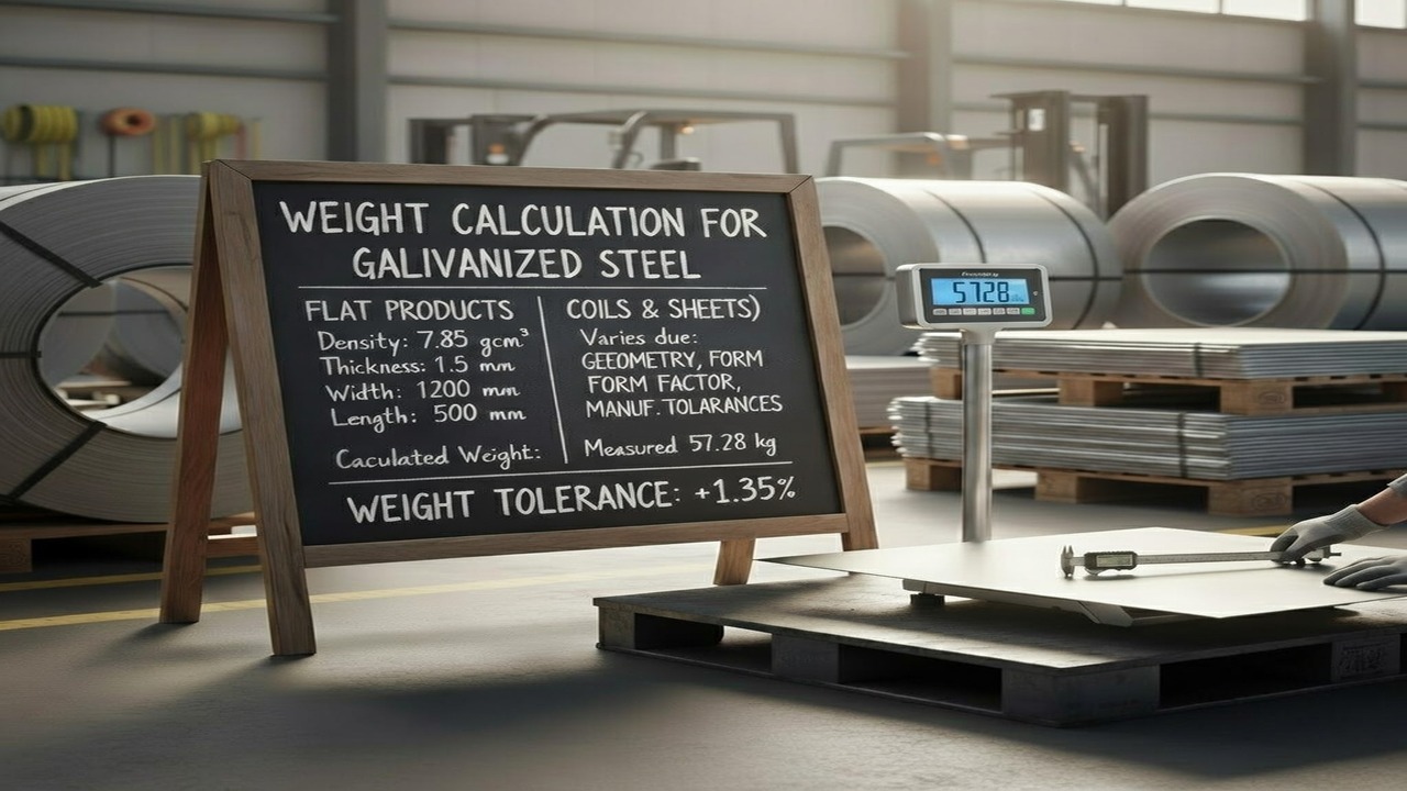 Density of Galvanized steel sheet vs Coils