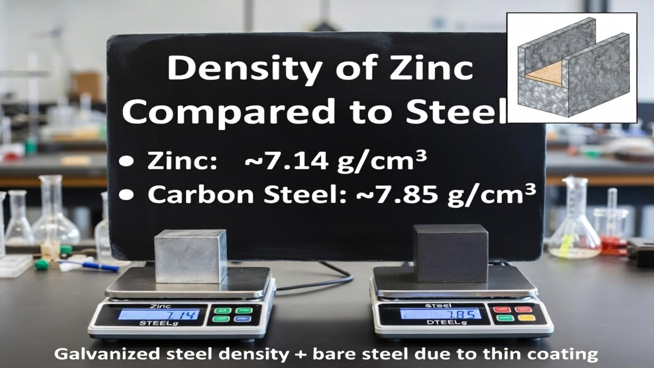 Density of Zinc Compared to Steel